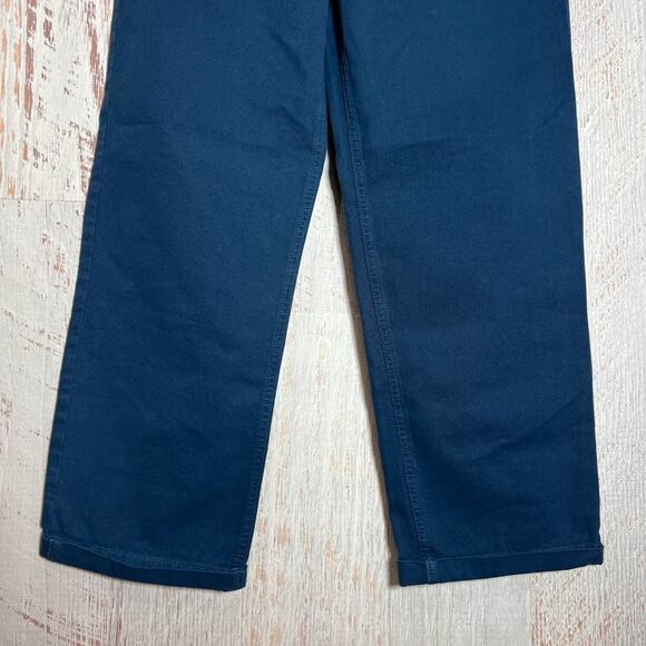 NWT Free People Relaxed Boyfriend Chino Pants SIZE 26 Navy Button Fly Trousers - Picture 10 of 11